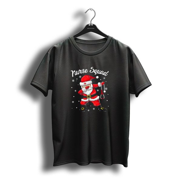 Nurse Squad Dabbing Santa Christmas Scrub Tops Women T Shirt t shirt 1