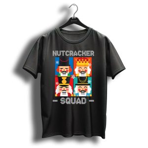 Nutcracker Squad Funny Christmas Holiday Snowflake Cartoon Characters T-Shirt