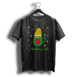 O Christmas Cactus Cute Cactus In Festive Mug With Snowflakes T-Shirt