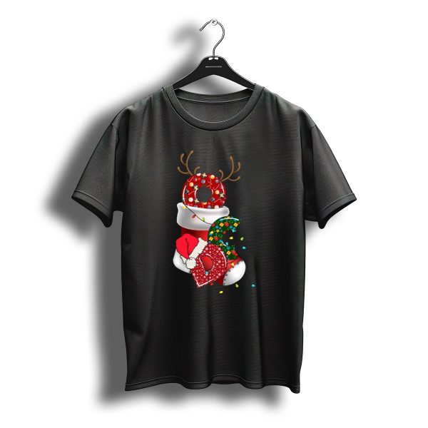 Ocd Obsessive Christmas Disorder Reindeer Santa Hat Lights Stocking T Shirt t shirt 1