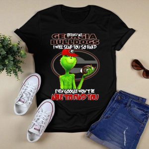 Offend My Georgia Bulldogs Grinch Football Humor T Shirt