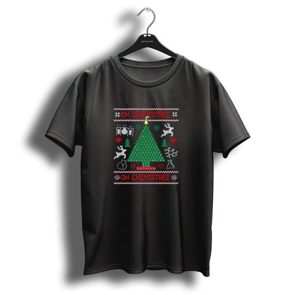 Oh Chemistree Funny Science Periodic Table Christmas Tree Reindeer Molecules T Shirt 1 t shirt 1