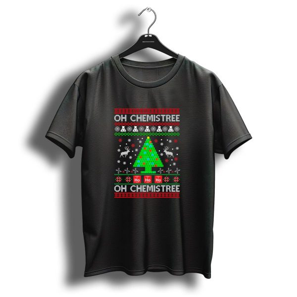 Oh Chemistree Ho Ho Ho Reindeer Snowflakes Christmas Tree T Shirt 1 t shirt 1