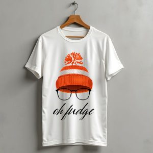Oh Fudge Christmas Movie Orange Hat And Glasses T-Shirt