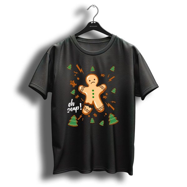 Oh Snap Gingerbread Man Cookie Pastry Christmas Trees Lightning T Shirt 1 t shirt 1