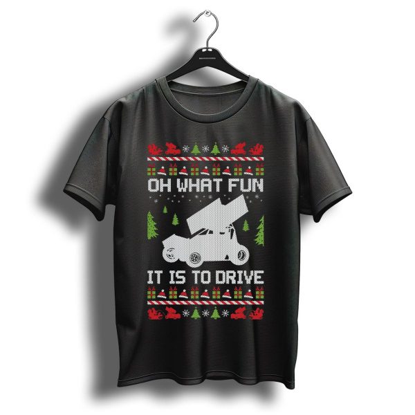 Oh What Fun It Is To Drive Sprint Car Christmas T Shirt 1 t shirt 1