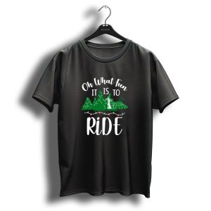 Oh What Fun It Is To Ride Jurassic Christmas Lights T Shirt