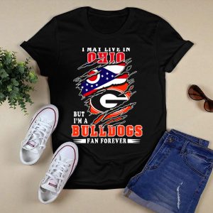 Ohio Bulldogs Fan Forever Georgia Bulldogs Logo And Ohio State Flag T Shirt