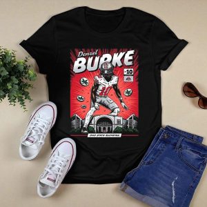 Ohio State Buckeyes 10 Denzel Burke Nil Comic T Shirt