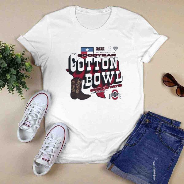 Ohio State Buckeyes 2025 CFP Goodyear Cotton Bowl T Shirt Style 1 0