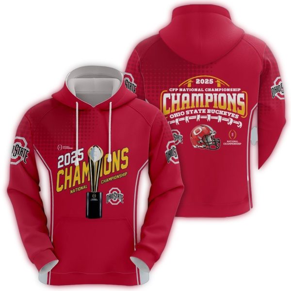 Ohio State Buckeyes 2025 CFP National Champions Hoodie Shirts 1