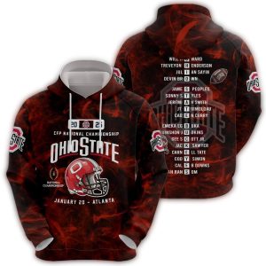Ohio State Buckeyes 2025 CFP National Championship All-Over Print Hoodie