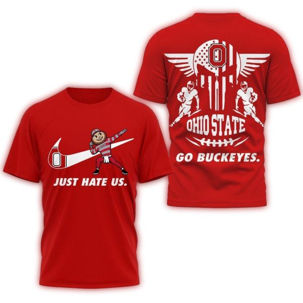 Ohio State Buckeyes 2025 NCAA Just Hate Us Limited 3D Shirt 1