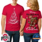 Ohio State Buckeyes 2025 Ncaa Merry Christmas All-Over Print T Shirt