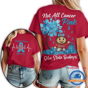 Ohio State Buckeyes 2025 Ncaa Prostate Cancer Awareness All-Over Print T Shirt