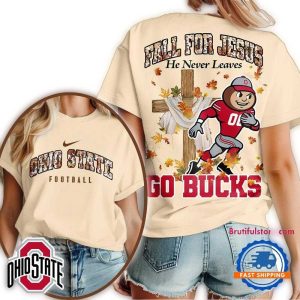 Ohio State Buckeyes 2025 Ncaa Season Fall For JesusAll-Over Print T Shirt