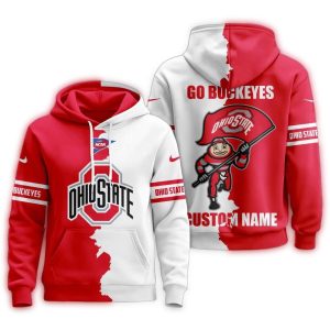 Personalized Ohio State Buckeyes 2025 NCAA Warrior Spirit All-Over Print Hoodie