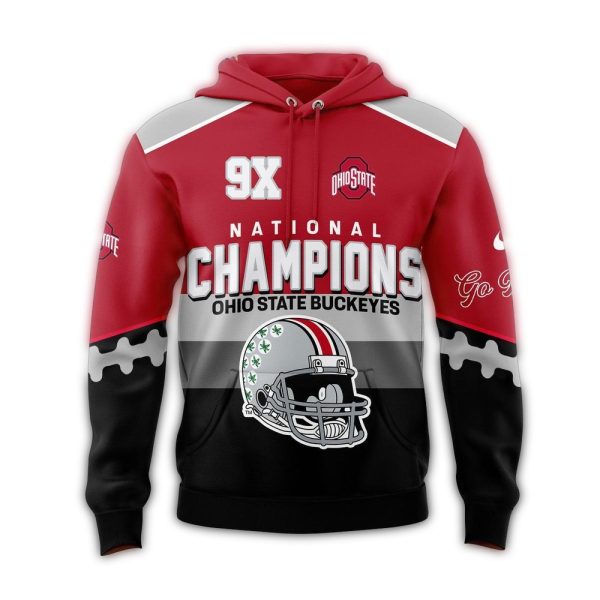 Ohio State Buckeyes 9x National Champions AOP Hoodie 1