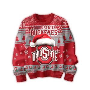 Ohio State Buckeyes Always A Buckeyes Christmas Ugly Sweater
