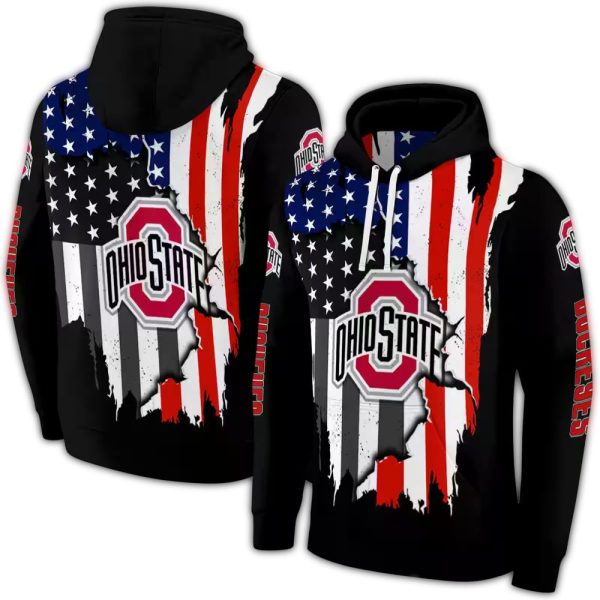 Ohio State Buckeyes American Pride AOP Hoodie 1