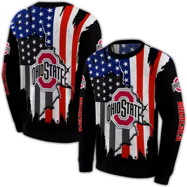 Ohio State Buckeyes American Pride AOP Sweatshirt 1