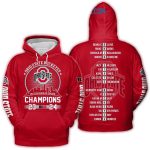 Ohio State Buckeyes Basketball Champions 2023 2024 Big Ten Regular Season All-Over Print Hoodie
