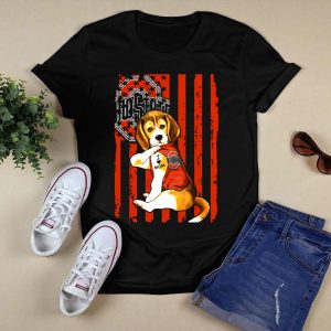 Ohio State Buckeyes Beagle With I Love Mom Tattoo T Shirt