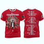 Ohio State Buckeyes Big Ten Regular Season Champions Basketball 2023 2024 All-Over Print T Shirt