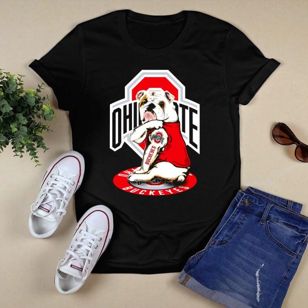 Ohio State Buckeyes Bulldog T Shirt Black 1
