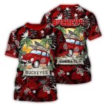Ohio State Buckeyes Camping Summer Vacation All-Over Print T Shirt