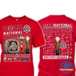 Ohio State Buckeyes Champions 2025 All-Over Print T Shirt