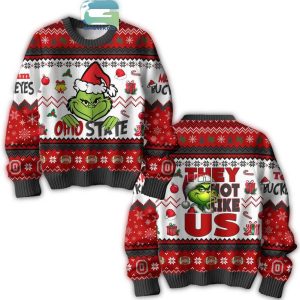 Ohio State Buckeyes Christmas They Not Like Us The Grinch Ugly Sweater