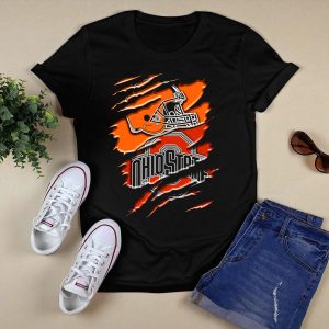 Ohio State Buckeyes Cleveland Browns Helmet Rah T Shirt