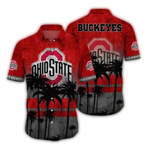 Ohio State Buckeyes Coconut Grunge Hawaiian Shirt