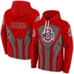 Ohio State Buckeyes Concentric Lines All-Over Print Hoodie