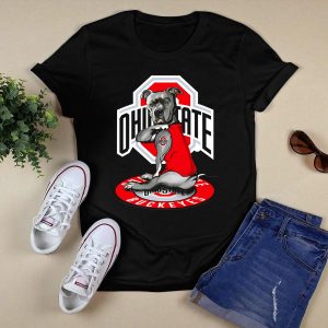 Ohio State Buckeyes Dog In Red Vest T Shirt