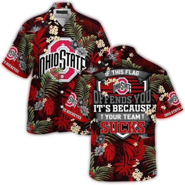 Ohio-State-Buckeyes-Floral-Team-Hawaiian-Shirt-1 Ohio State Buckeyes Floral Team Hawaiian Shirt 1