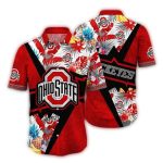 Ohio State Buckeyes Flower And Pineapple Tropical Hawaiian Shirt