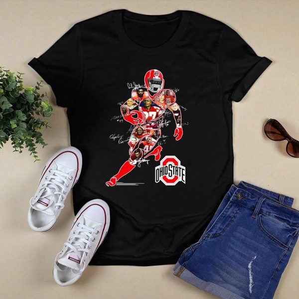 Ohio State Buckeyes Football Collage T Shirt Black 1