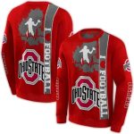 Ohio State Buckeyes Football Heartbeat All-over Print Sweatshirt