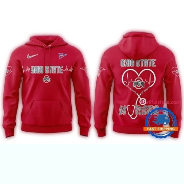 Ohio State Buckeyes Football NURSES NIGHT 2025 3D Hoodie 1