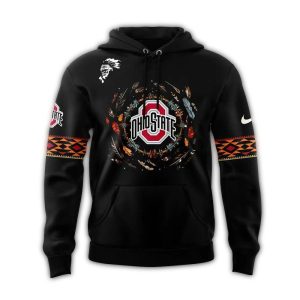 Ohio State Buckeyes Football Native American Heritage Month All-Over Print Hoodie
