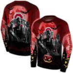 Ohio State Buckeyes Friends Horror Halloween Vibes All-over Print Sweatshirt