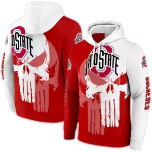 Ohio State Buckeyes Graphic Punisher All-Over Print Hoodie