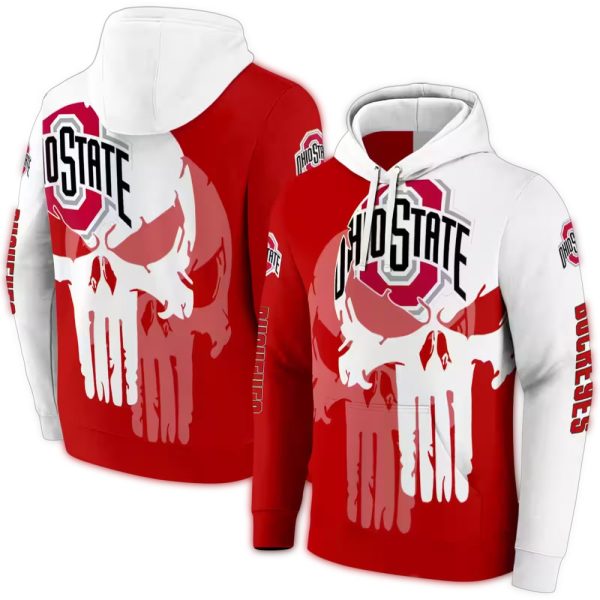 Ohio State Buckeyes Graphic Punisher AOP Hoodie 1