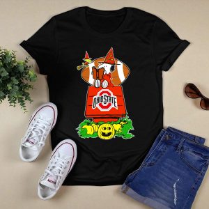 Ohio State Buckeyes Halloween Football Peanuts Snoopy Woodstock T Shirt