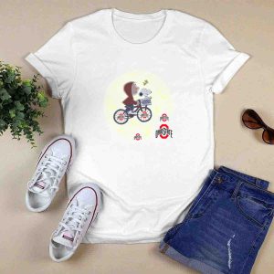 Ohio State Buckeyes Halloween Moon Ride With Beagle And Bicycle T Shirt