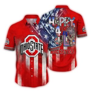 Ohio State Buckeyes Happy 4Th Of July Hawaiian Shirt