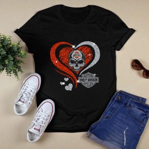 Ohio State Buckeyes HD Skull Heart T Shirt