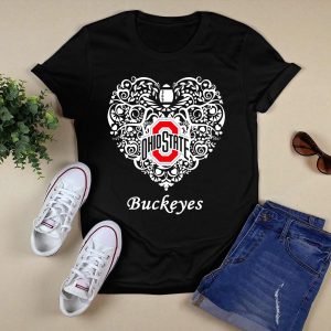 Ohio State Buckeyes Heart T Shirt